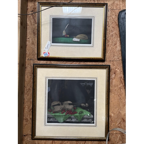 433 - 2 x framed still life pictures