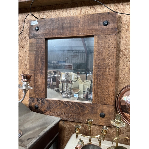 443 - wood framed mirror