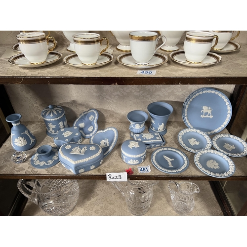 451 - Qty blue & white Wedgewood