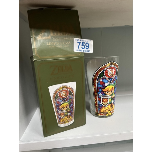 759 - Zelda link glass