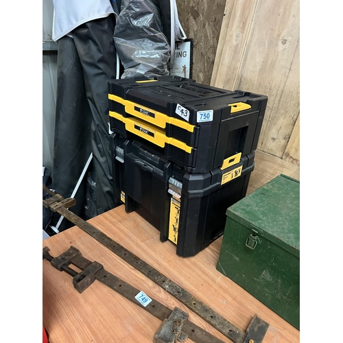 750 - Dewalt T stack tool box