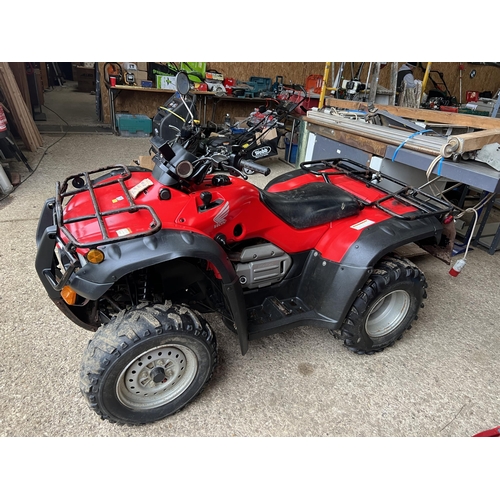 775 - Honda ATV quad no 92 , no battery fitted , starts / runs if battery fitted , NO DRIVE TO WHEELS no 9... 