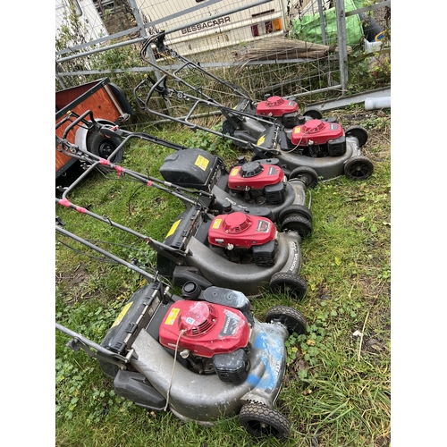 828 - 5 x HONDA petrol mowers SAS