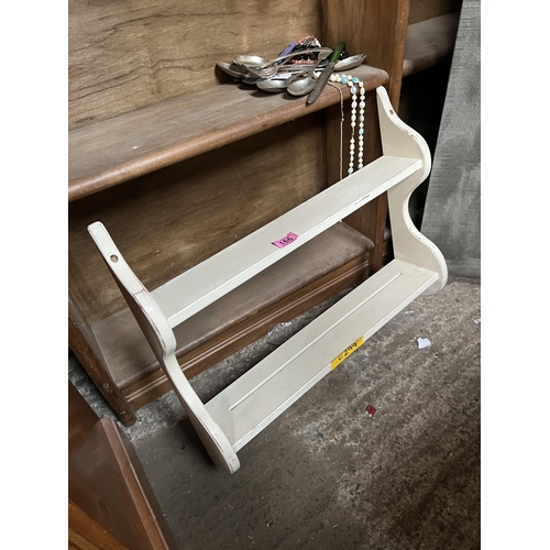 166 - painted shelf unit
