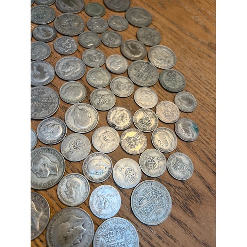 8 - tray mixed silver coins...