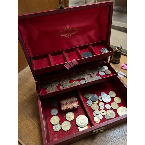 13 - box mixed coins...