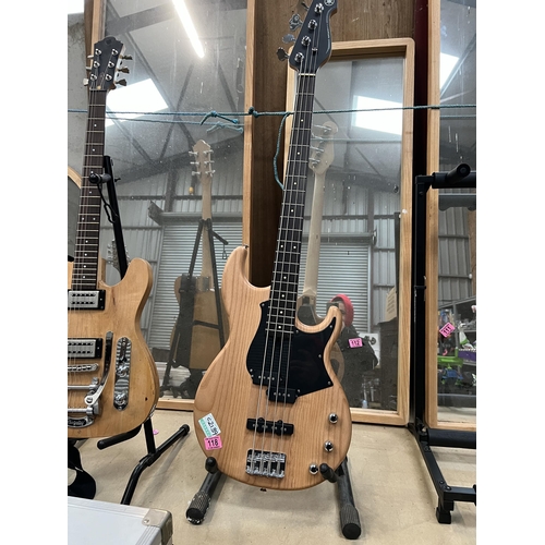 118 - BASS guitar natural wood finish BROADBASS...