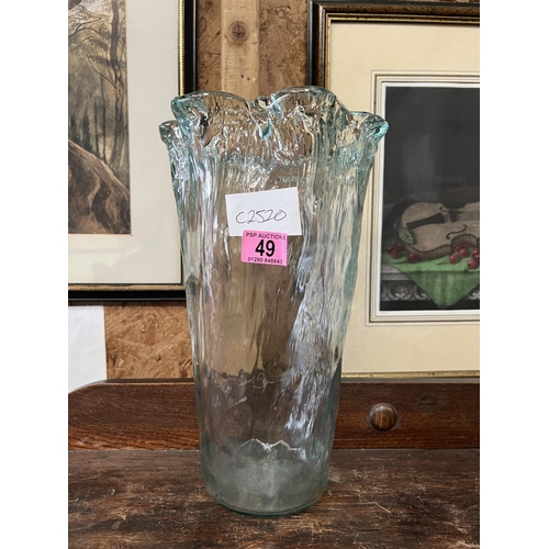 49 - large glass vase...