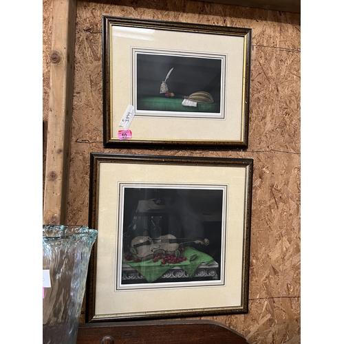 50 - 2 x framed pictures still life...