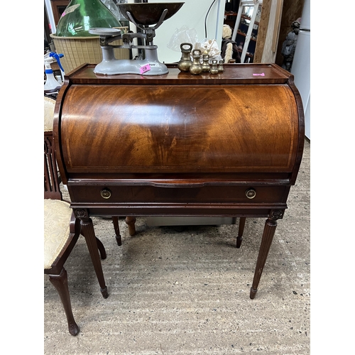 70 - Mahogany roll top desk