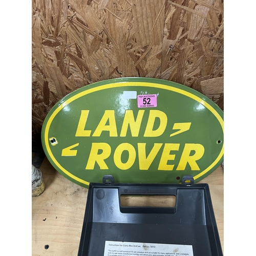 52 - vintage style enamel sign h LAND ROVER