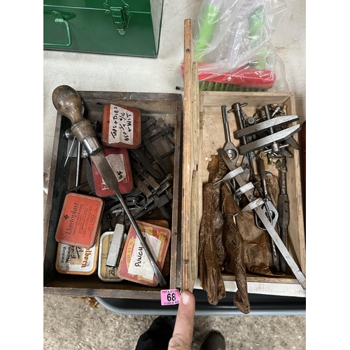 68 - 2 x trays tools / clamps etc..