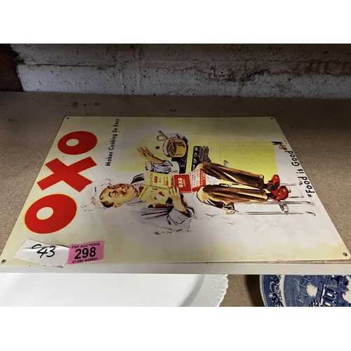 298 - tin OXO sign