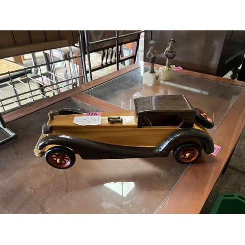 316 - wood model of car