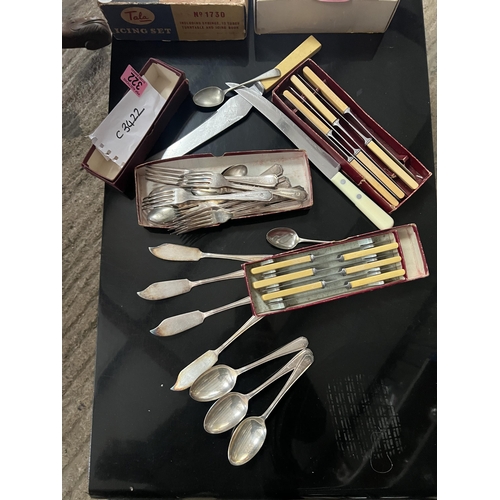 322 - Qty plated cutlery