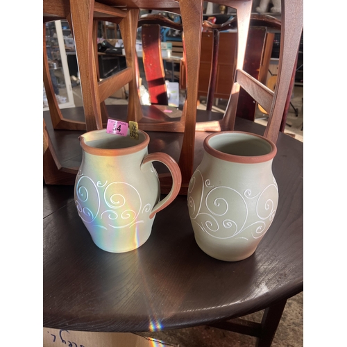 34 - Denny stoneware jug & vase