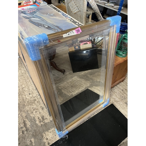 390 - gold framed mirror