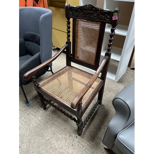 478 - carved framed chair