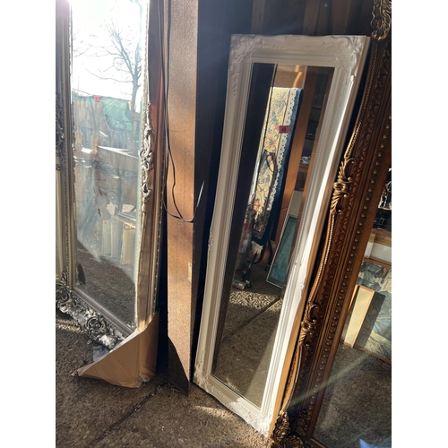 48 - white framed mirror