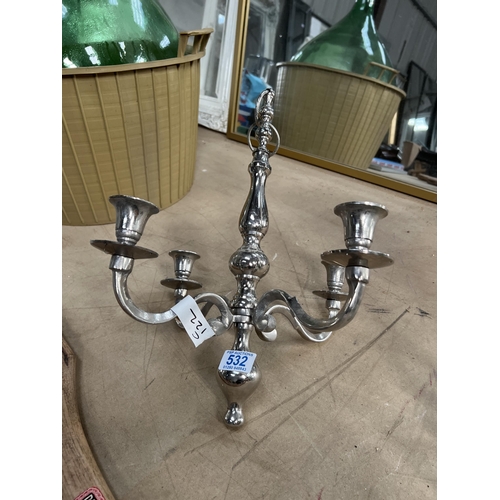 532 - chrome hanging candle holder