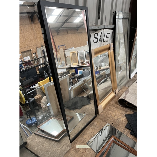 549 - black framed mirror