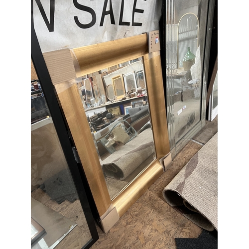 550 - gold framed mirror 119cm x 89cm