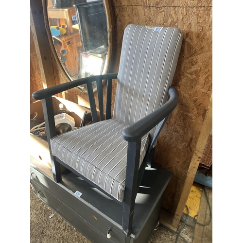 671 - grey painted chair