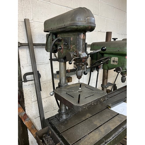 3 - Triple Drill Press With Cast Bench...