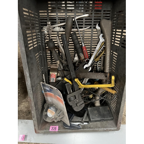 335 - crate mixed hand tools