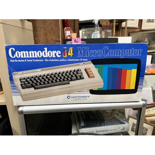 68 - vintage COMMODORE 64 EMPTY BOX with poly inserts ORIGINAL