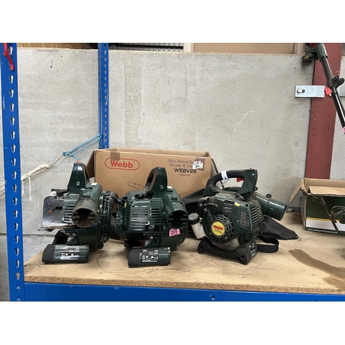 205 - 3 x Webb petrol blowers SAS