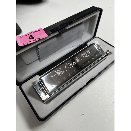 4 - Swan Chromatic 1040 Harmonica...