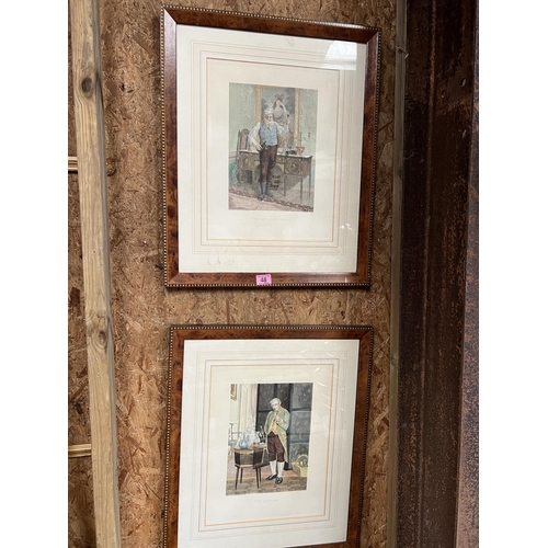 48 - 2 x framed pictures The Butler , The Butlers Glass