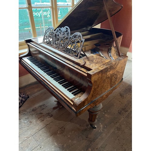 406 - Bluthner Piano for Auction Burr Walnut Piano 1450Wx1800Lx1000H<br />Bluthner Piano Sold in Situ in S...