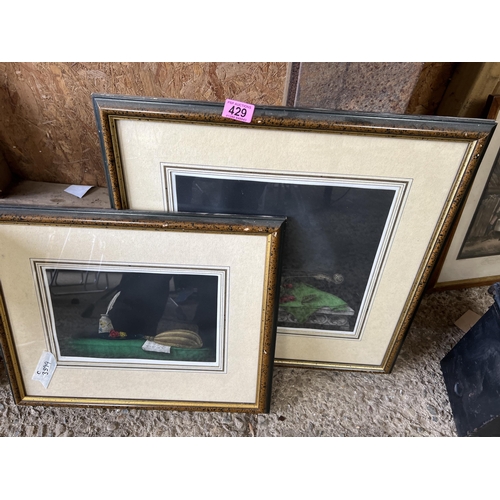 429 - 2 x framed still life pictures