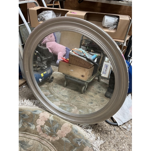 449 - large round mirror 96cm diameter