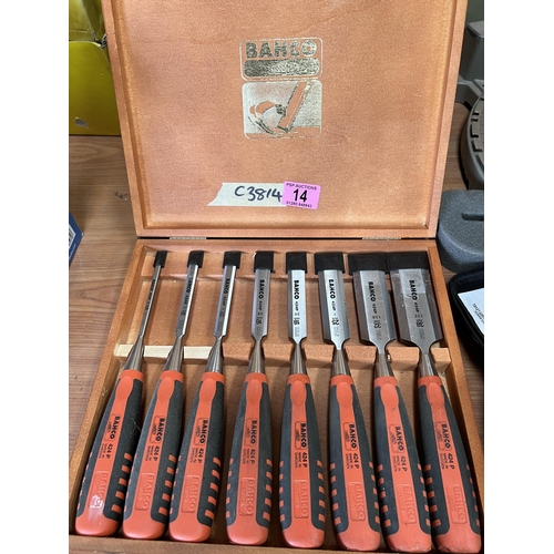 14 - cased chisel set BAHCO