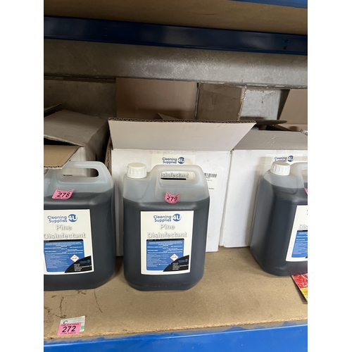 279 - 1 x box , 4 x 5 litres Pine disinfectant