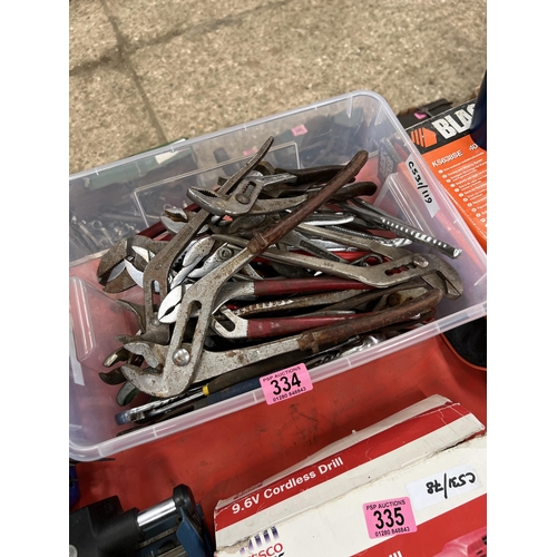 334 - tray adjustable pliers