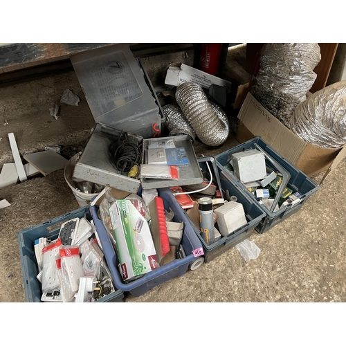 466 - mixed lot , angle grinder , electric sockets etc,.,