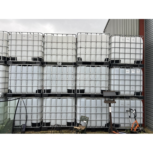 585 - 1000 litre IBC tank , used once for food products , clean / tidy