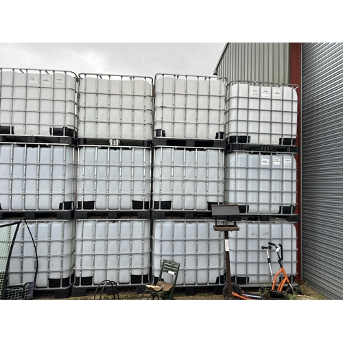 586 - 1000 litre IBC tank , used once for food products , clean / tidy