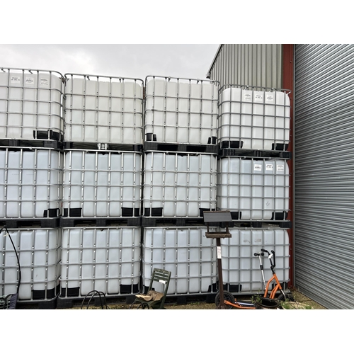 587 - 1000 litre IBC tank , used once for food products , clean / tidy