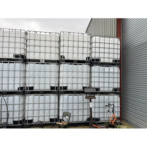 588 - 1000 litre IBC tank , used once for food products , clean / tidy