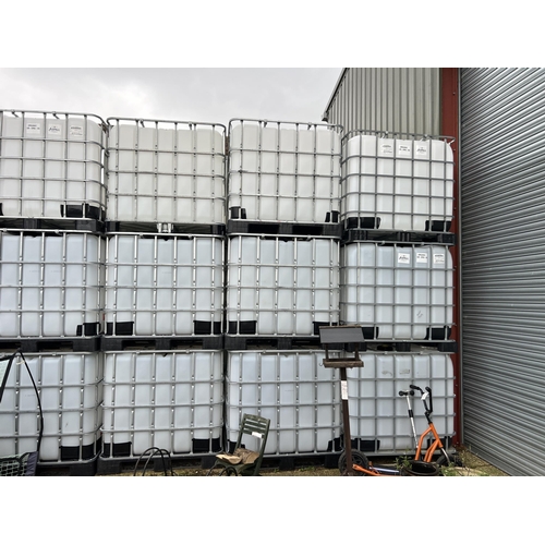 589 - 1000 litre IBC tank , used once for food products , clean / tidy