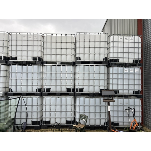 591 - 1000 litre IBC tank , used once for food products , clean / tidy