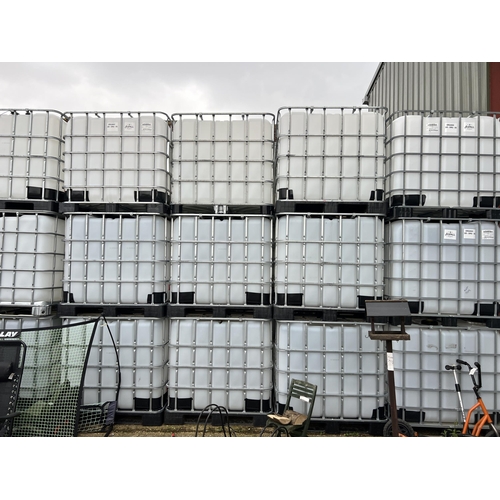 594 - 1000 litre IBC tank , used once for food products , clean / tidy