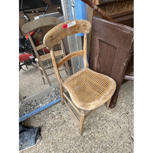 642 - cane seated chair