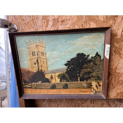 643 - oil on board , Wicken church