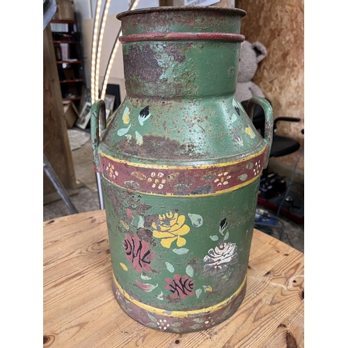 665 - painted milk churn